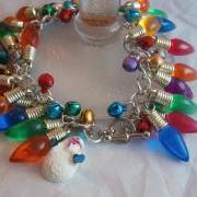 Christmas Lights and Bells Bracelet - Reserved!